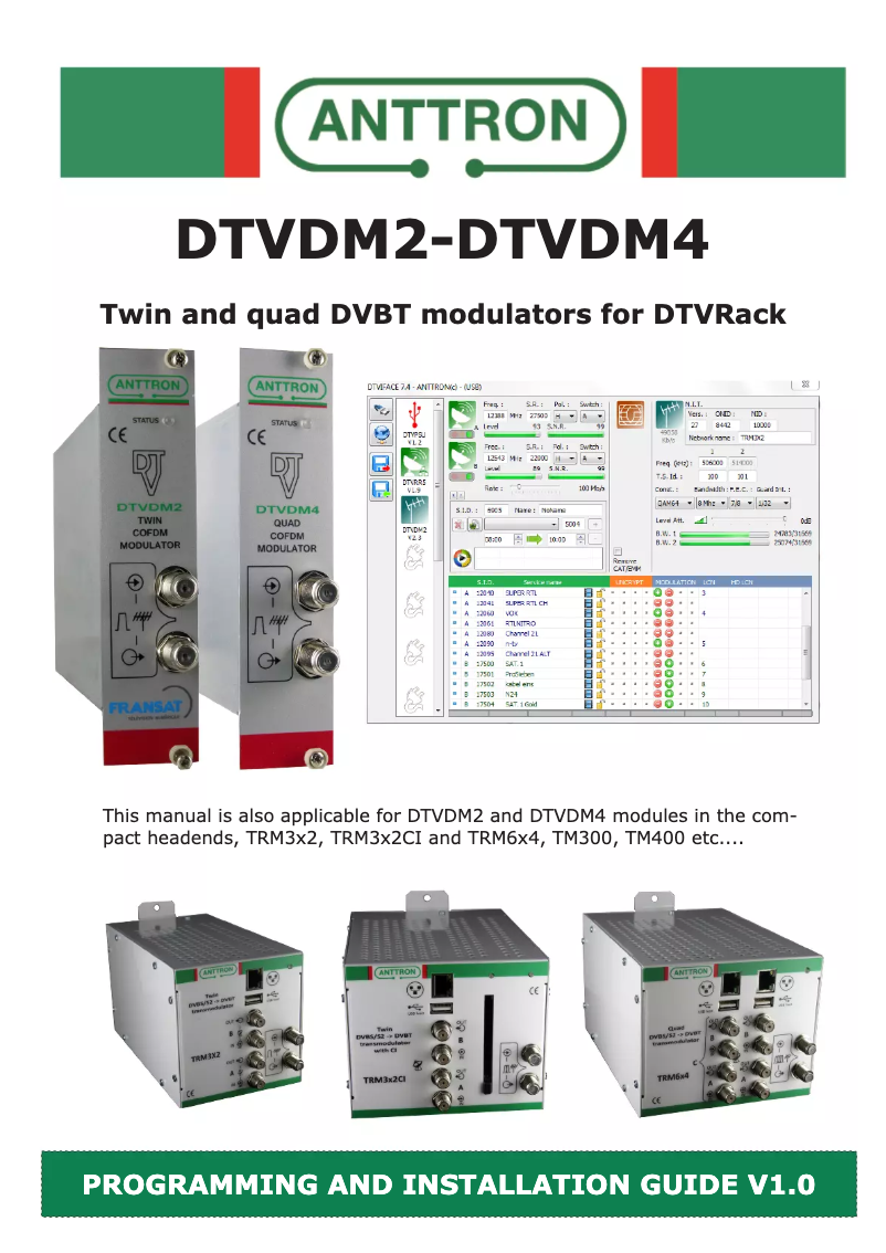 Página 1 del manual Manual de usuario Anttron DTVDM2