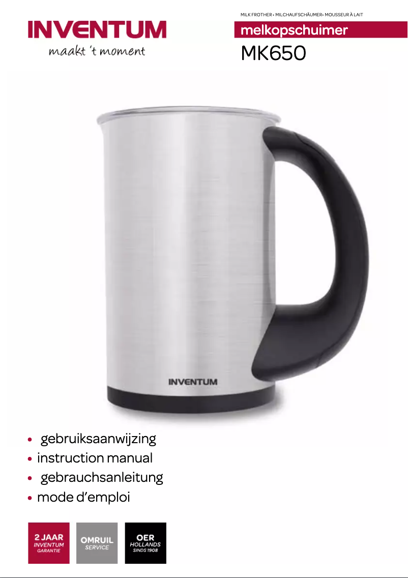 Page 1 de la notice Manuel utilisateur Inventum MK650