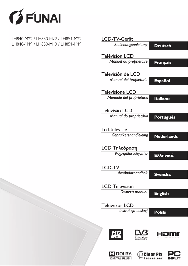 Page n°1 - Manuel utilisateur Funai LH851-M19
