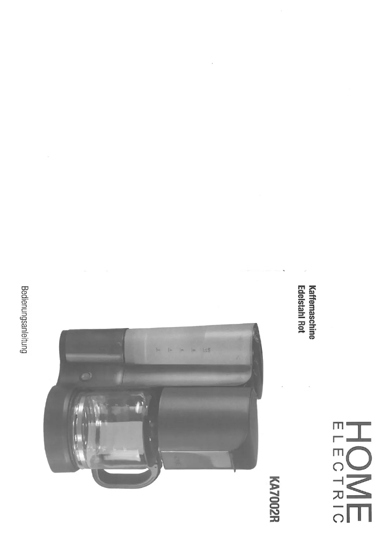 Página 1 del manual Manual de usuario Home Electric KA7002R