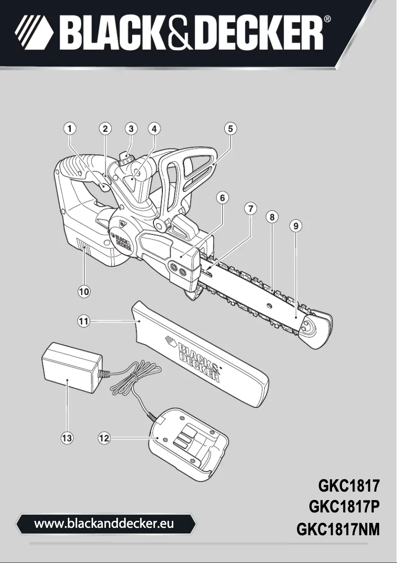 Page 1 de la notice Manuel utilisateur Black & Decker GKC1817P