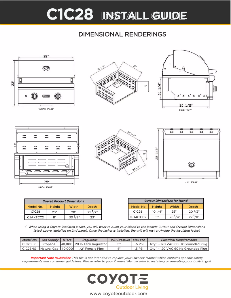Image de la première page du manuel de l'appareil C2SL30LP-FS