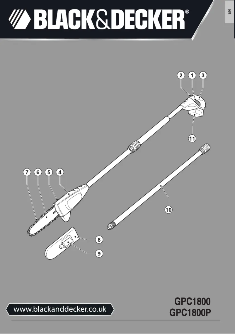 Page 1 de la notice Manuel utilisateur Black & Decker GPC1800