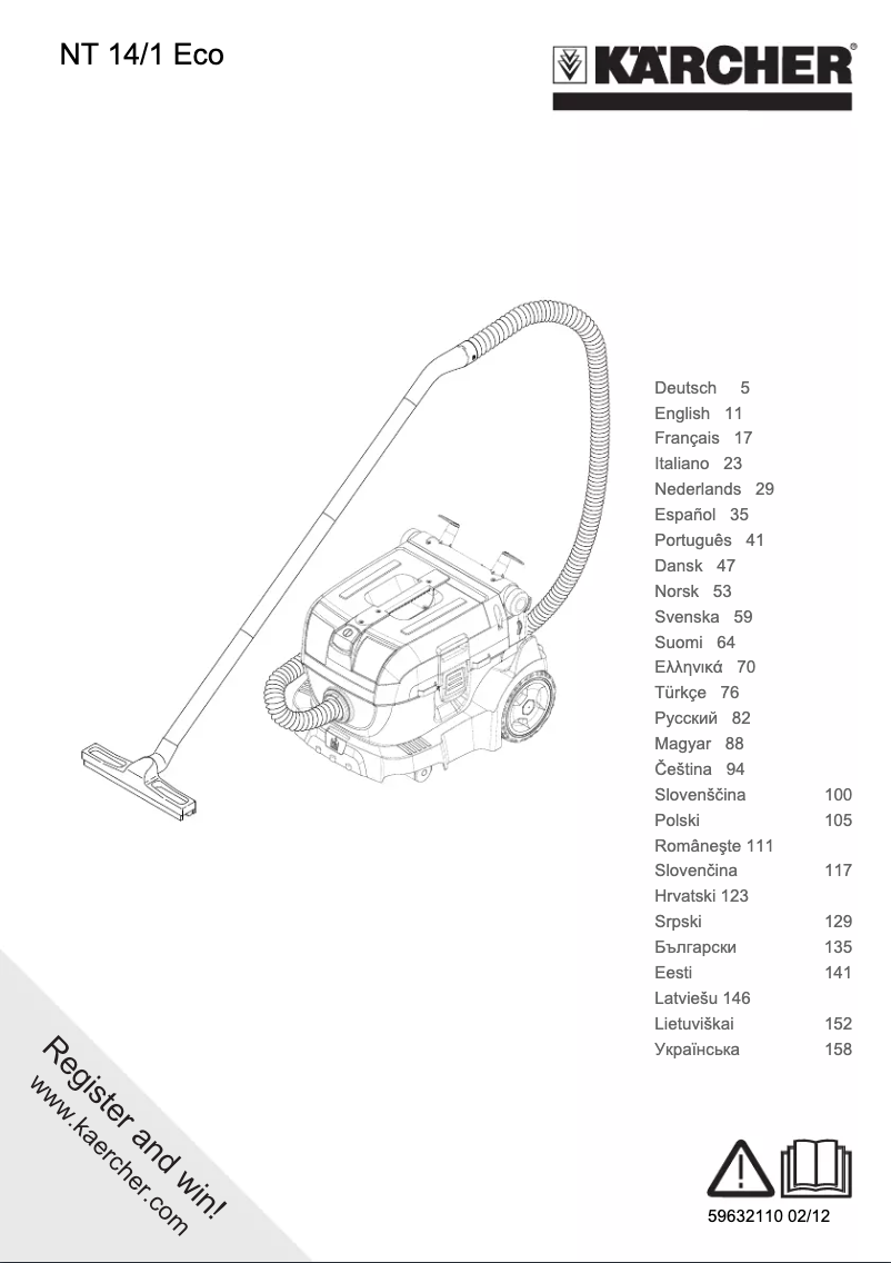 Page n°1 - Manuel utilisateur Kärcher NT 14/1 ECO
