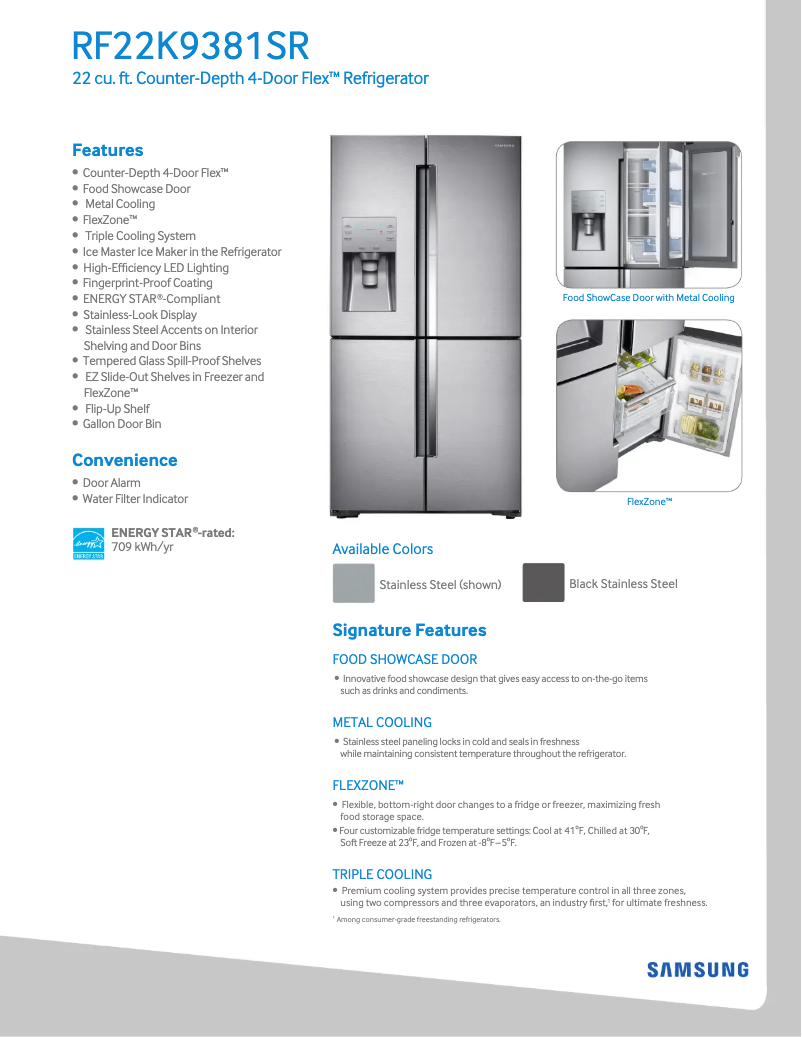 Image de la première page du manuel de l'appareil RF22K9381SG/AA