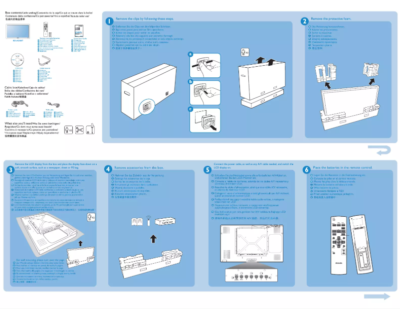 Page n°1 - Guide de démarrage rapide Philips BDL4230ET