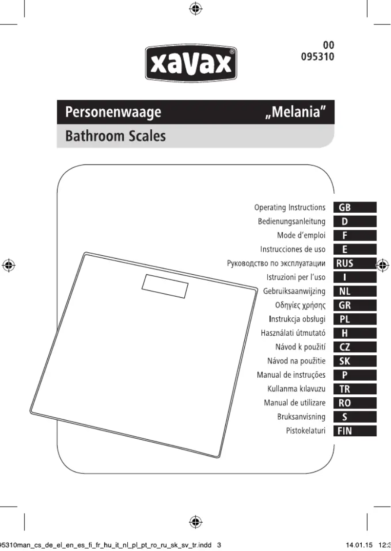 Page n°1 - Manuel utilisateur Hama Melania