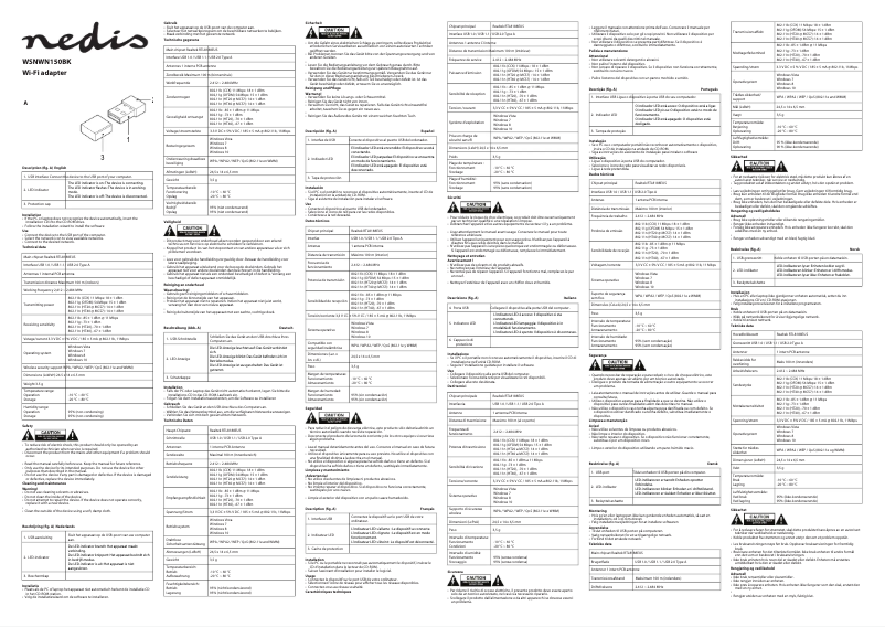Image de la première page du manuel de l'appareil WSNWN150BK