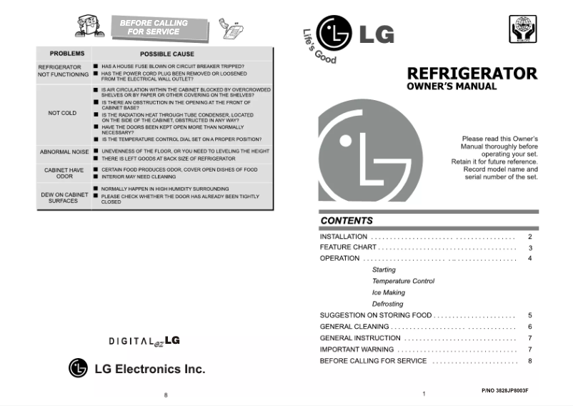 Página 1 del manual Manual de usuario LG GN-231RLK