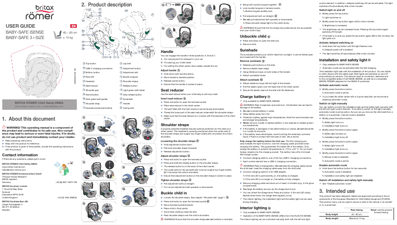 Image de la première page du manuel de l'appareil Baby-Safe 3 I-Size