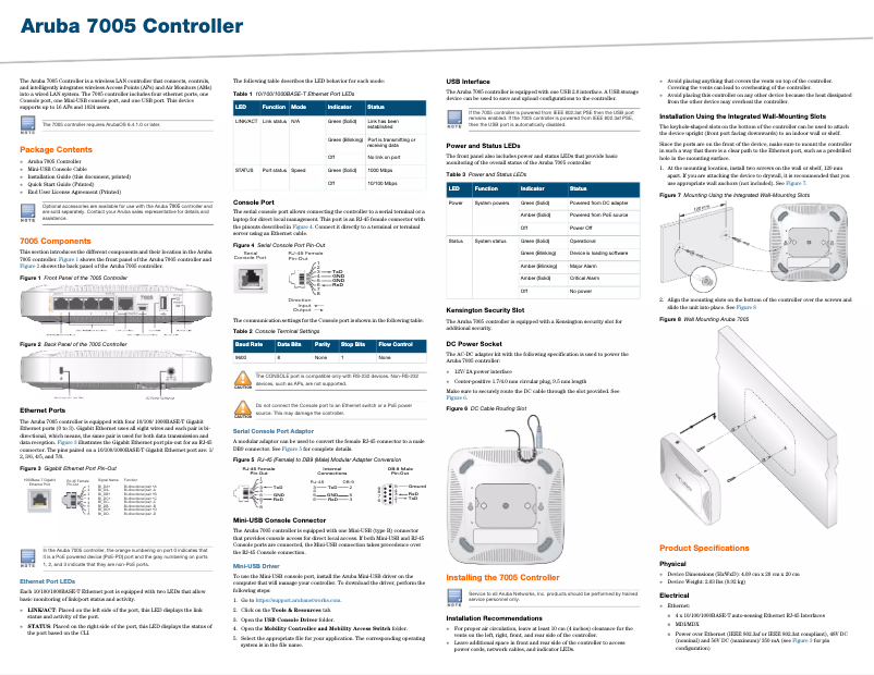 Image de la première page du manuel de l'appareil 7005