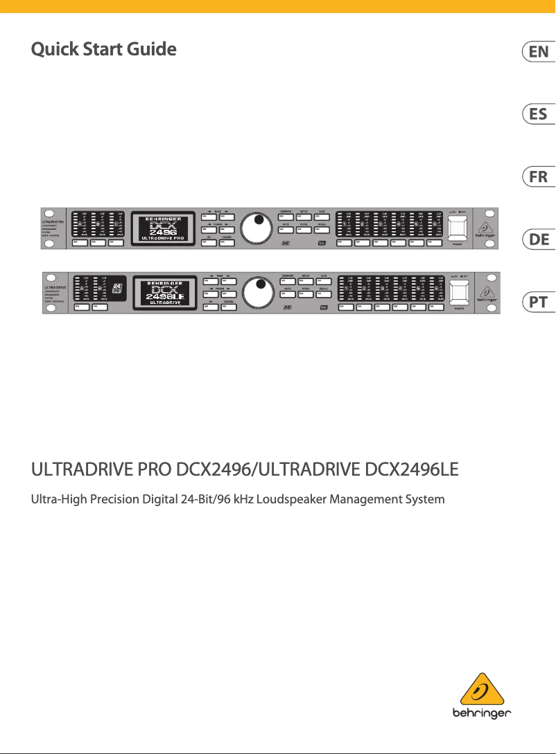 Image de la première page du manuel de l'appareil Ultradrive Pro DCX2496
