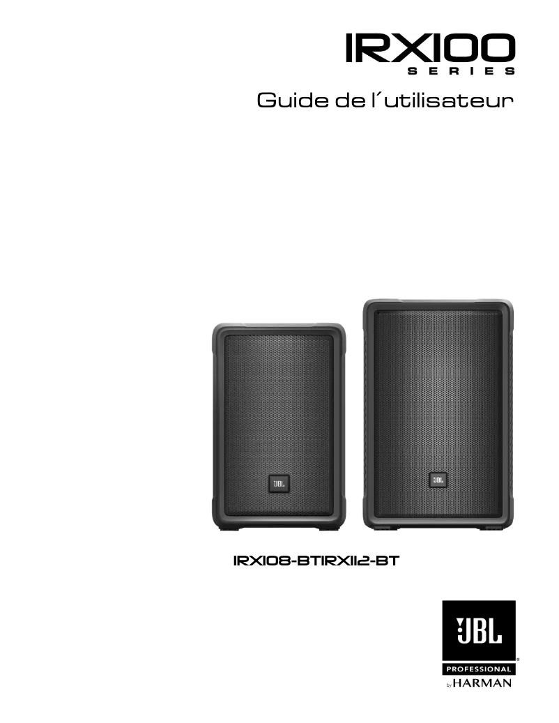 Page 1 de la notice Manuel utilisateur JBL IRX108BT
