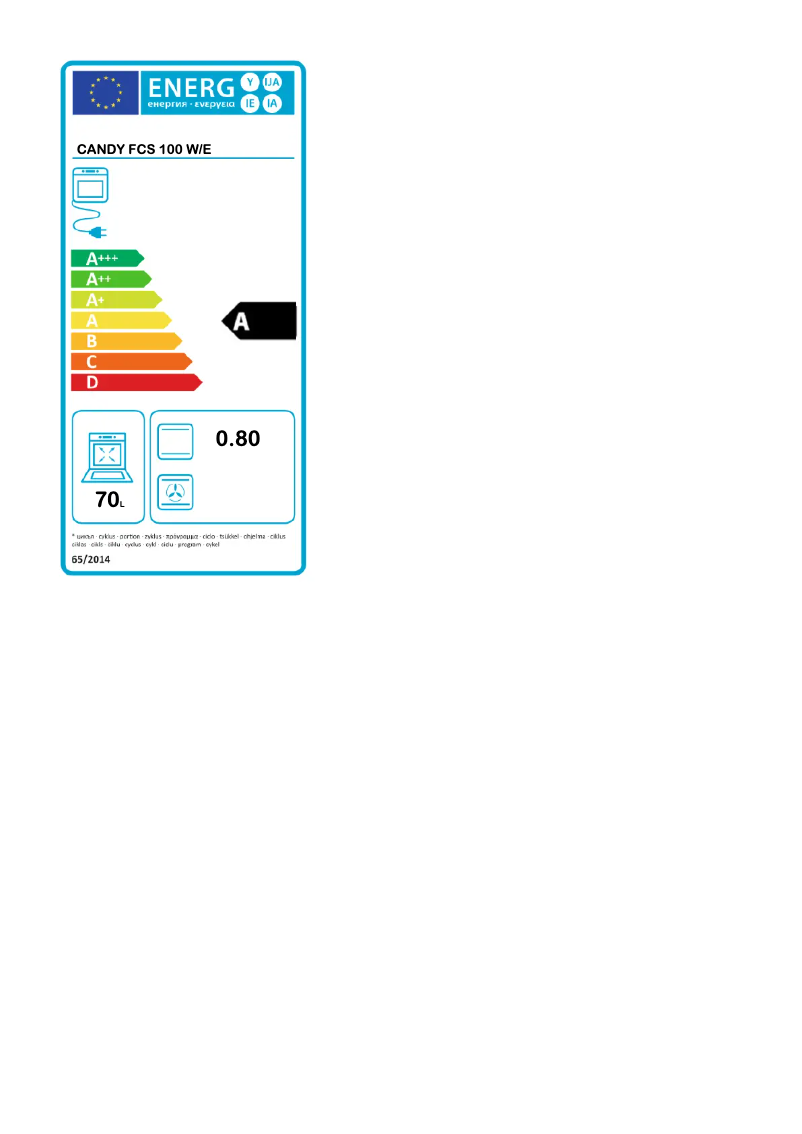 Image de la première page du manuel de l'appareil FCS 100 W/E