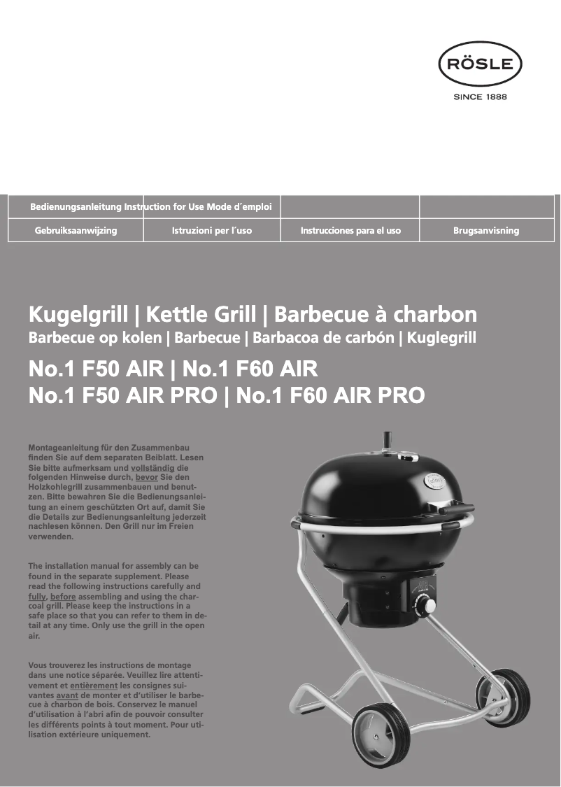 Página 1 del manual Manual de usuario Roesle No.1 F60 Air Pro