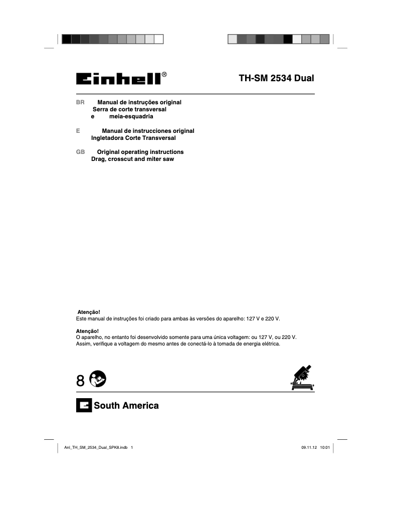 Page n°1 - Manuel utilisateur Einhell TH-SM 2534 Dual