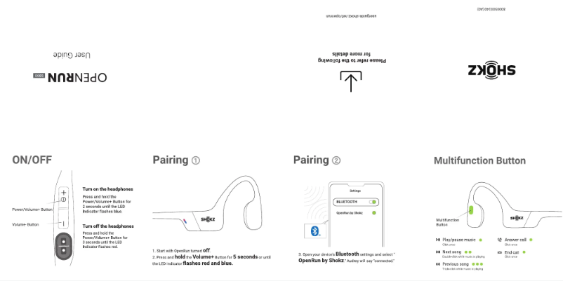 Page n°1 - Manuel utilisateur Shokz OpenRun Mini