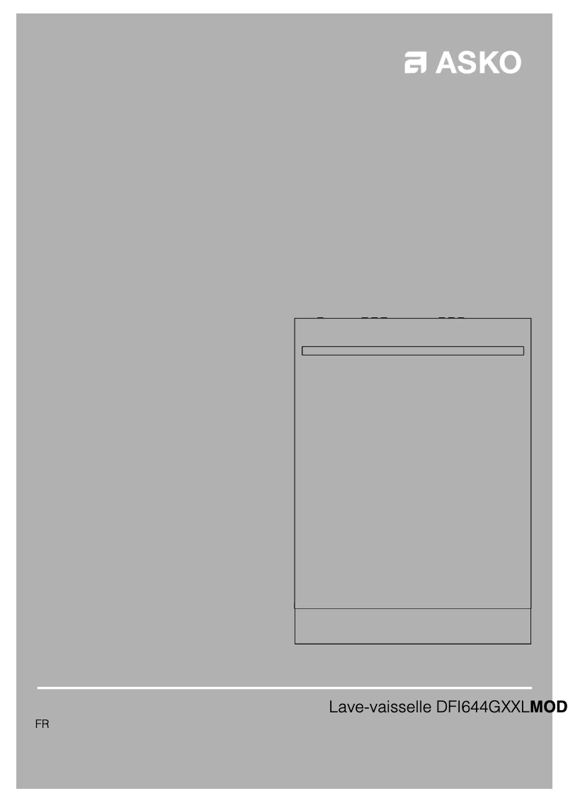 Page 1 de la notice Manuel utilisateur Asko DFI644GXXL