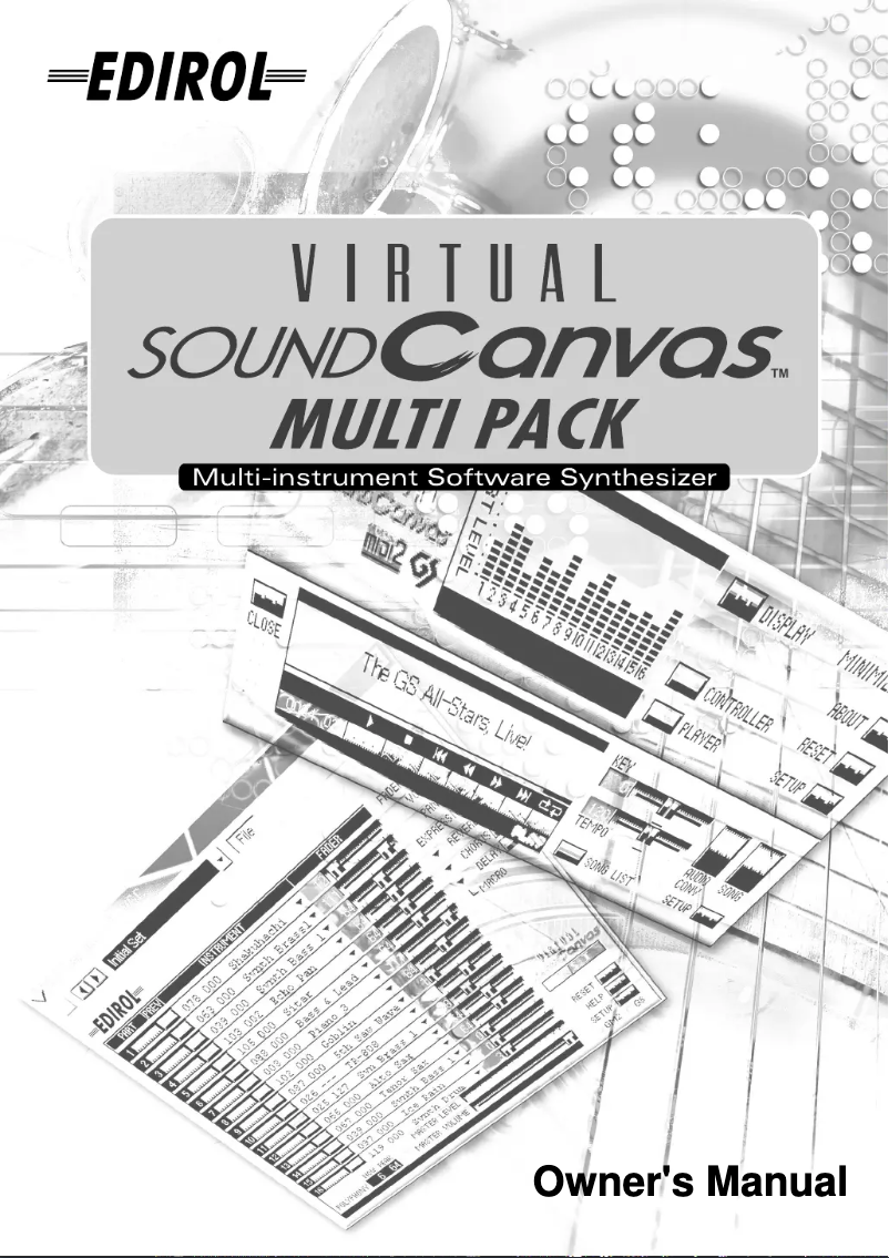 Page 1 de la notice Manuel utilisateur Roland VSC-MP1