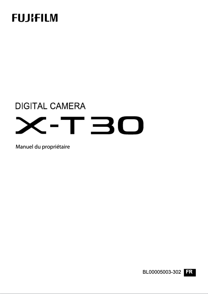 Page n°1 - Manuel utilisateur Fujifilm X-T30