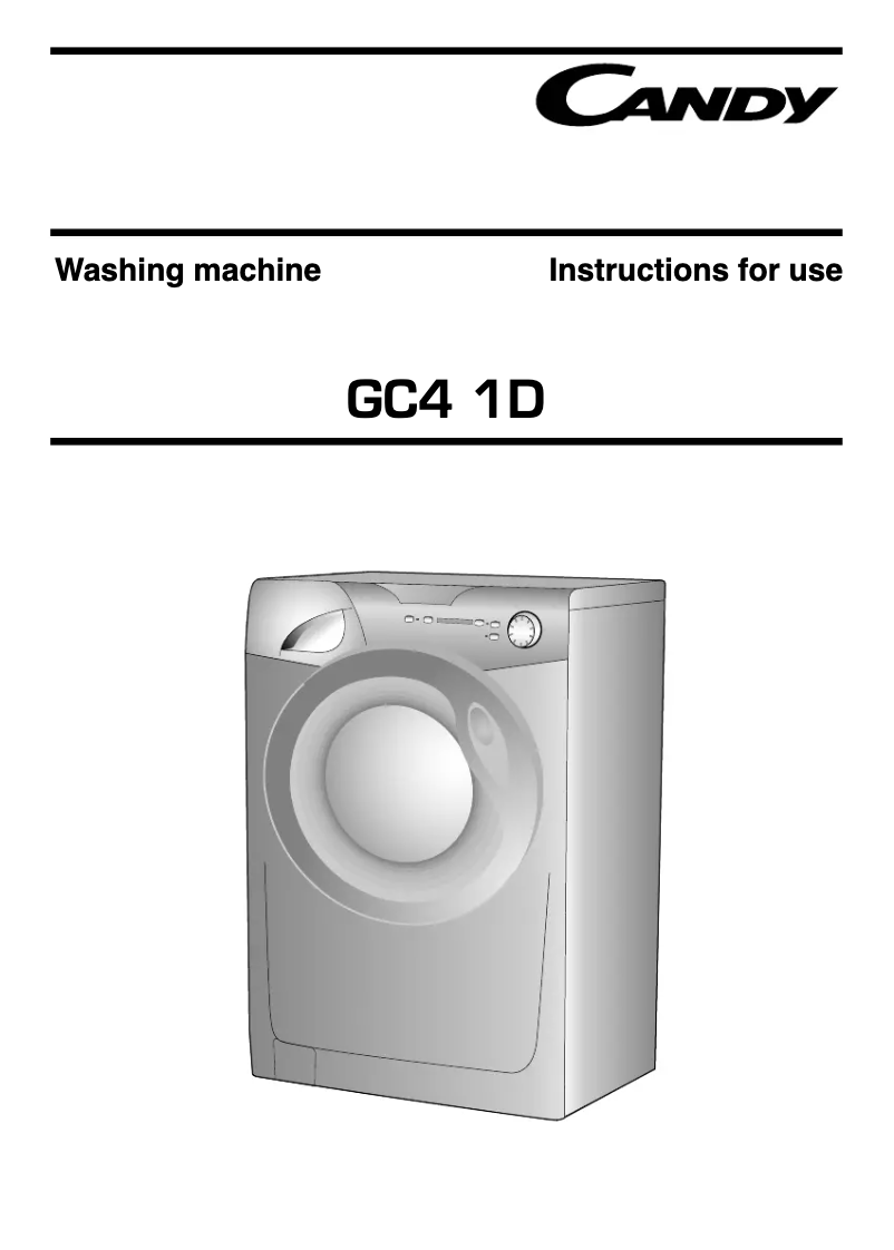Page 1 de la notice Manuel utilisateur Candy GC4 1271D1/2-80