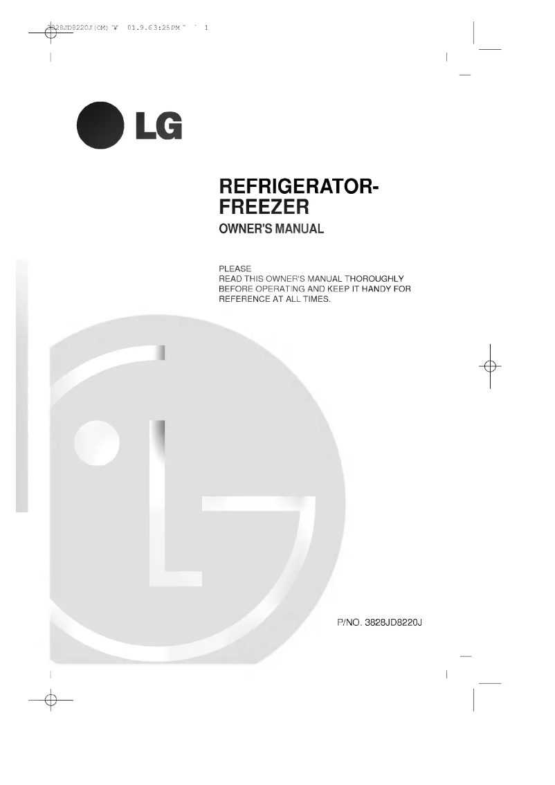 Page 1 de la notice Manuel utilisateur LG GR-T542GT