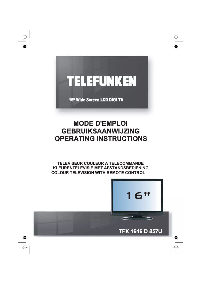 Page n°1 - Manuel utilisateur Telefunken TFX1646D857U