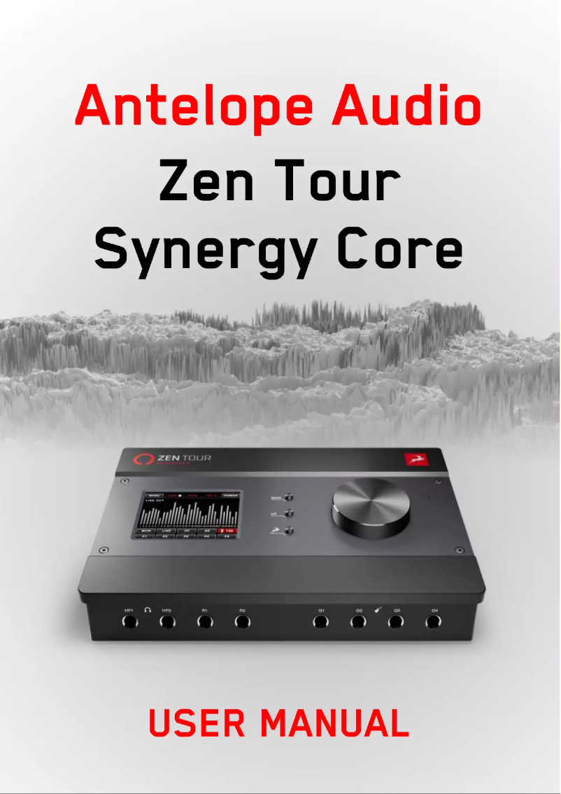 Image de la première page du manuel de l'appareil Zen Tour Synergy Core