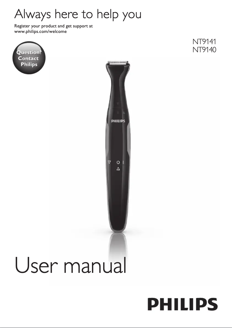 Page 1 de la notice Manuel utilisateur Philips GoStyler NT9141