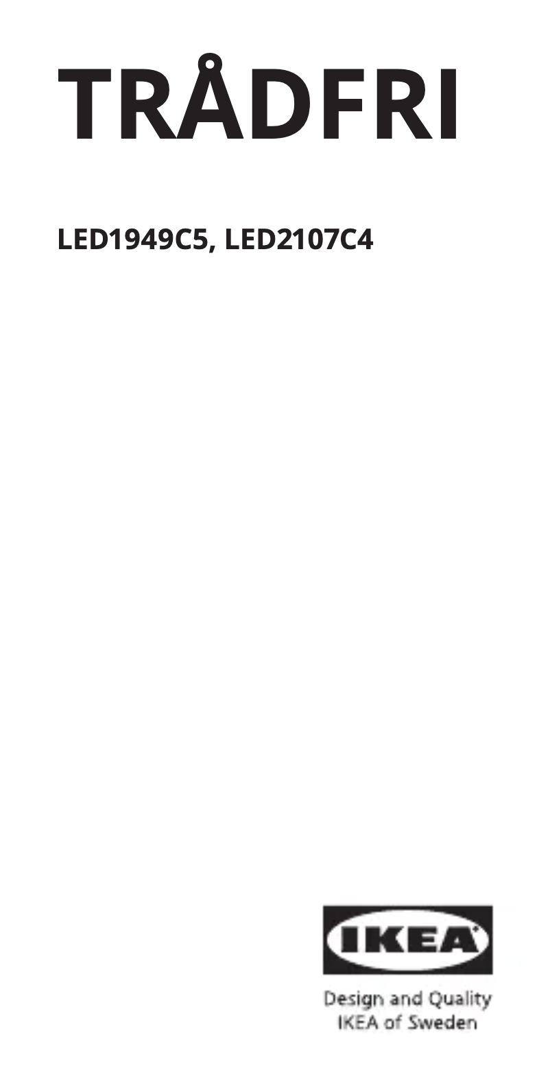 Page 1 de la notice Manuel utilisateur Ikea TRÅDFRI 704.897.18