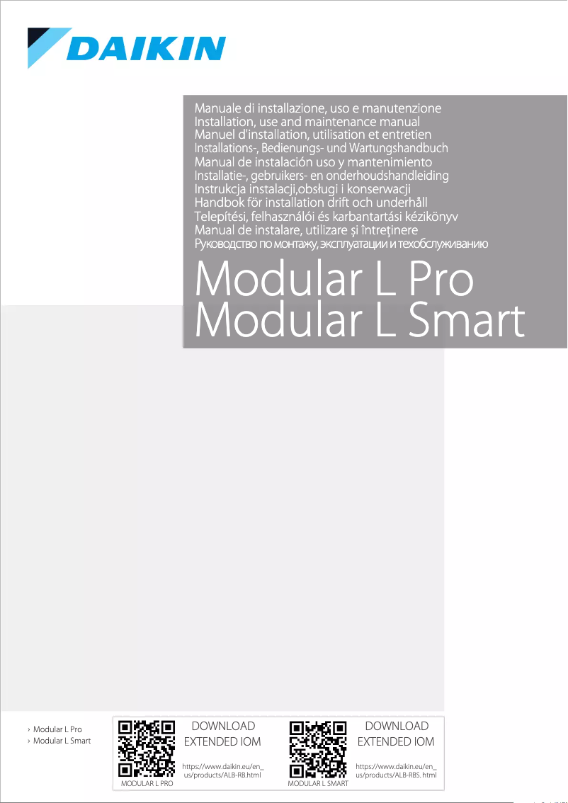 Página 1 del manual Manual de usuario Daikin ALB07RBMNADBT00