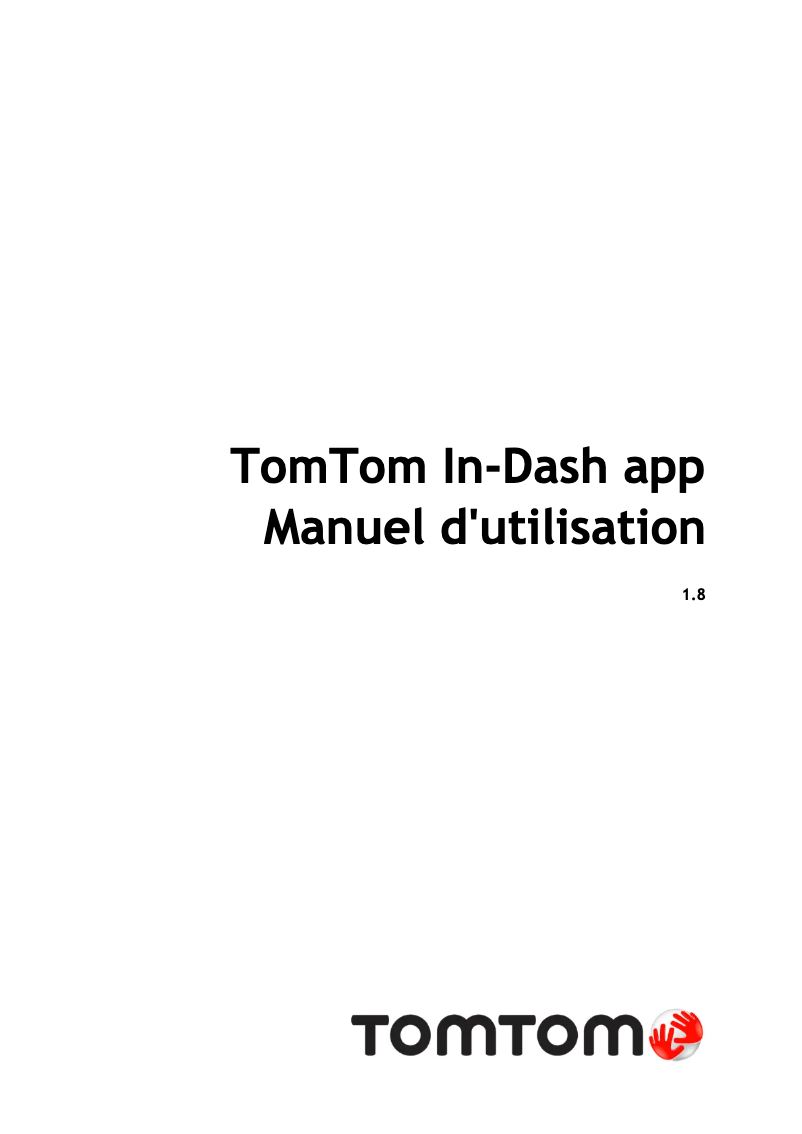 Image de la première page du manuel de l'appareil In-Dash app