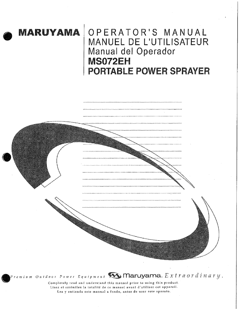 Image de la première page du manuel de l'appareil MS072EH