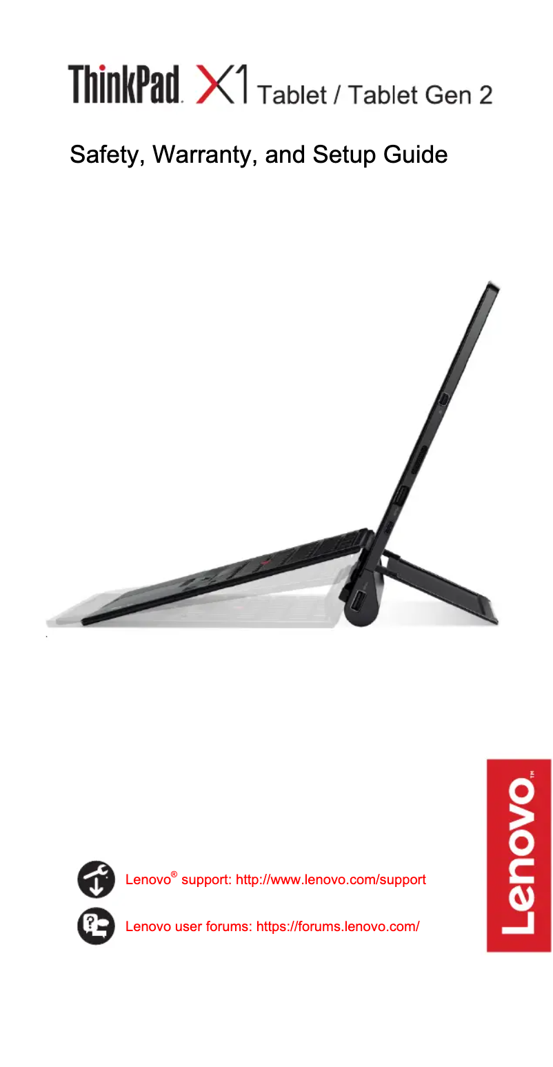 Page 1 de la notice Guide d'installation Lenovo ThinkPad X1