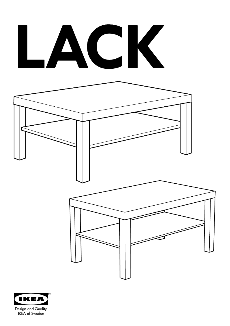 Image de la première page du manuel de l'appareil LACK 801.113.39