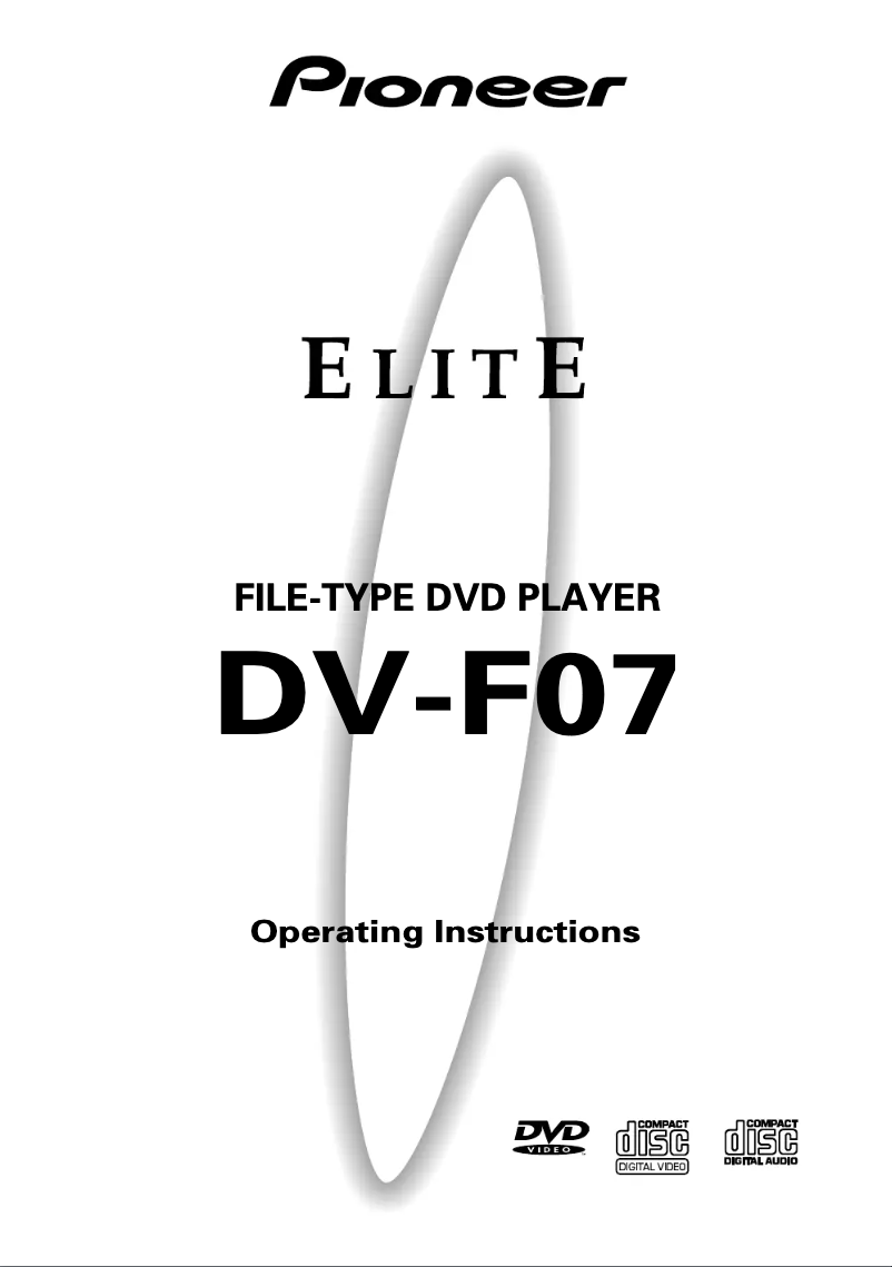 Image de la première page du manuel de l'appareil Elite DV-F07