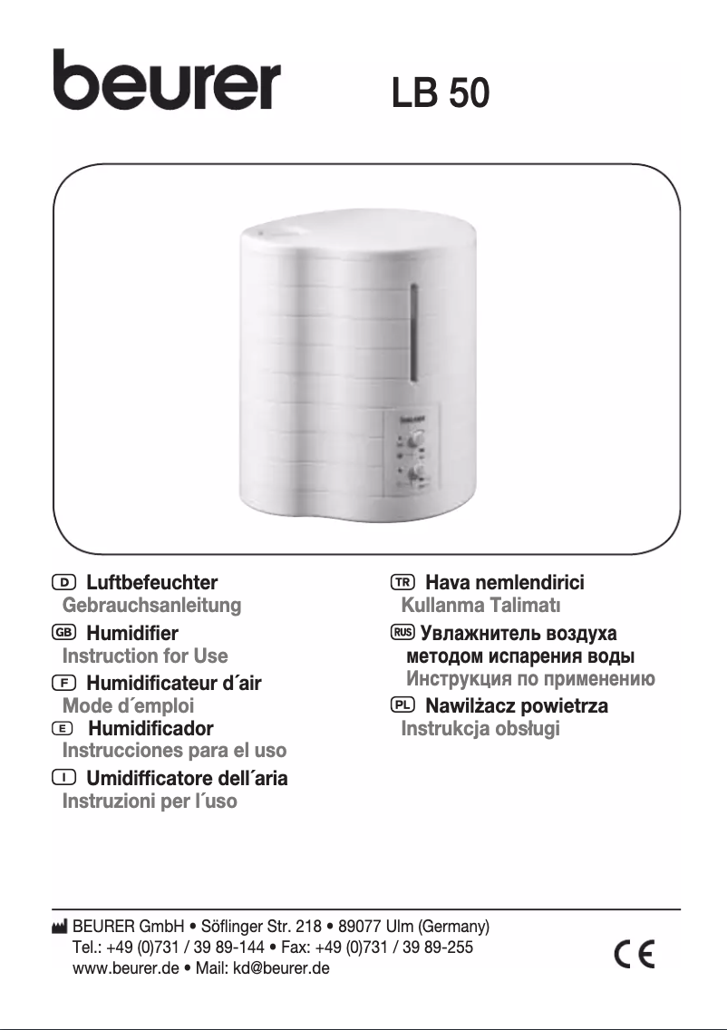 Page n°1 - Manuel utilisateur Beurer LB 50