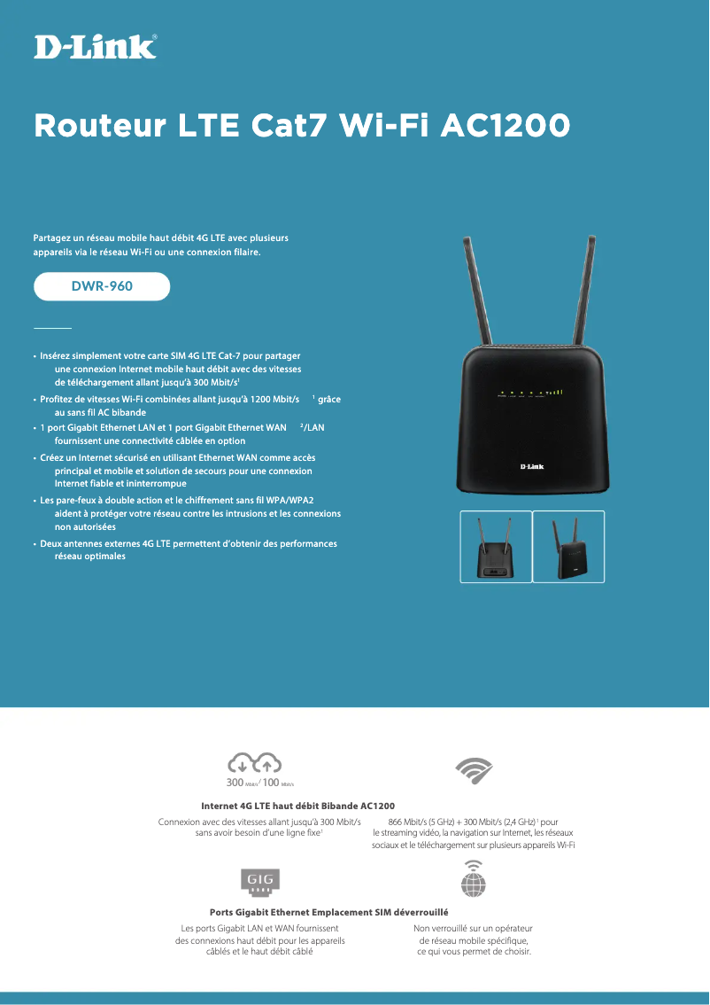 Image de la première page du manuel de l'appareil DWR-960