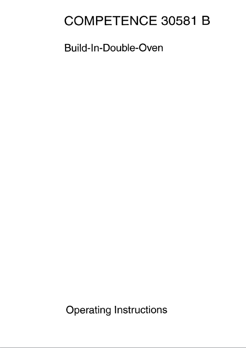 Page 1 de la notice Manuel utilisateur AEG Competence 30581 B ew