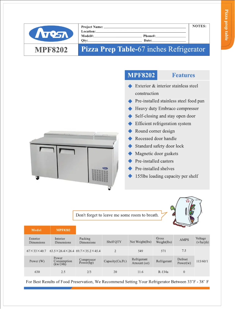 Página 1 del manual Manual de uso y mantenimiento Atosa MPF8202