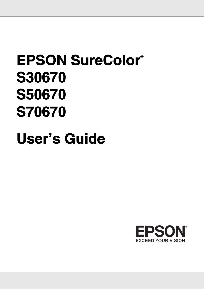 Page n°1 - Manuel utilisateur Epson SureColor S50675