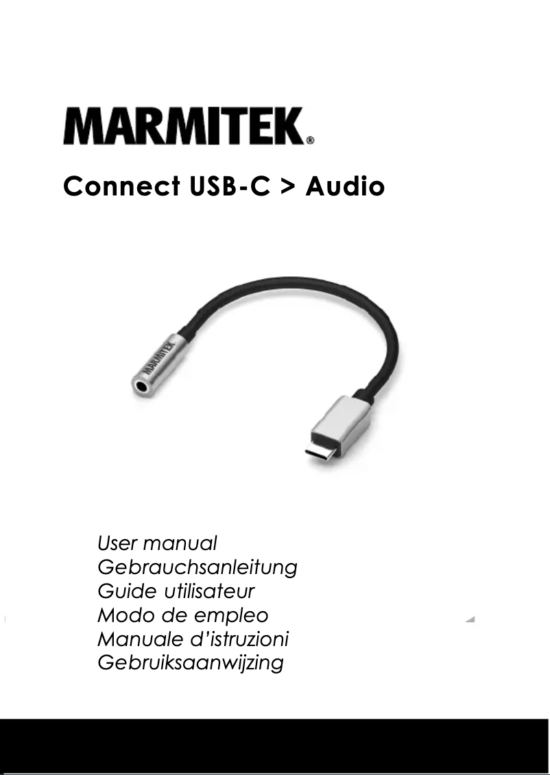 Page n°1 - Manuel utilisateur Marmitek Connect USB C > Audio