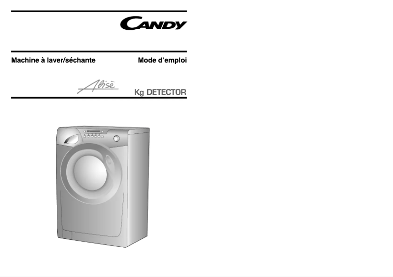 Page 1 de la notice Manuel utilisateur Candy GO W496D-47