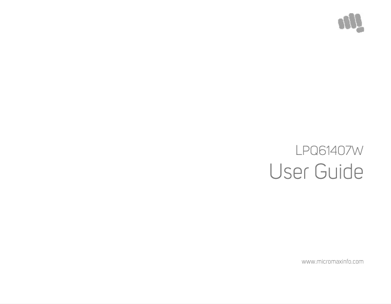 Page 1 de la notice Manuel utilisateur Micromax LPQ61407W Neo