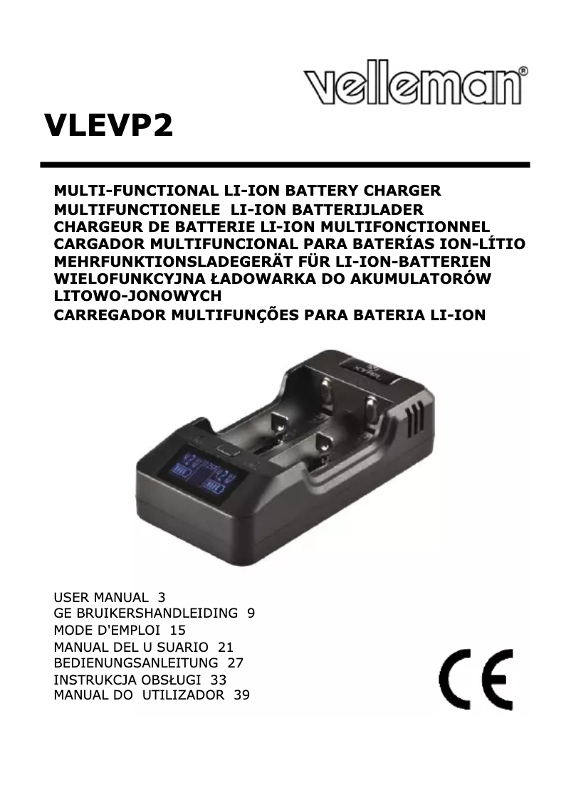 Image de la première page du manuel de l'appareil VLEVP2