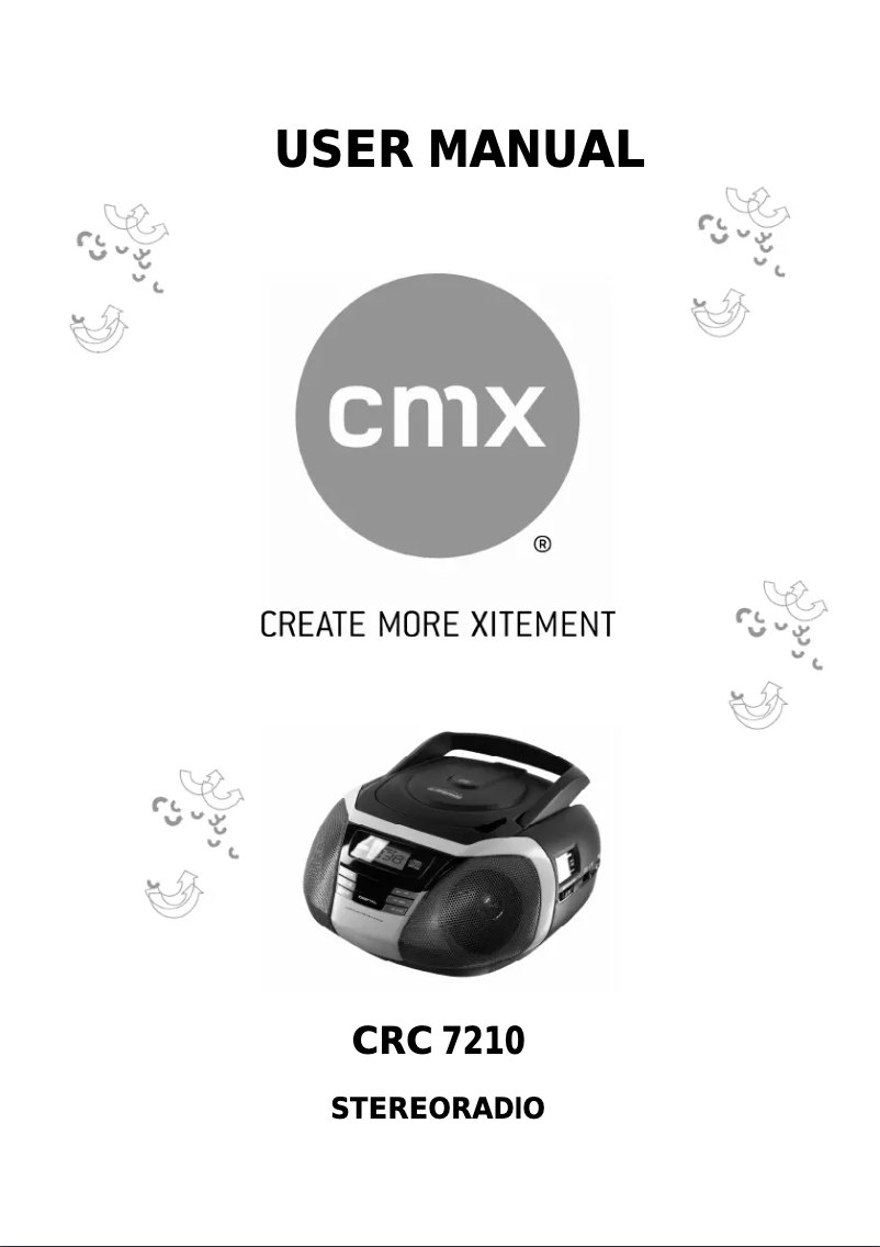 Page n°1 - Manuel utilisateur CMX CRC 7210
