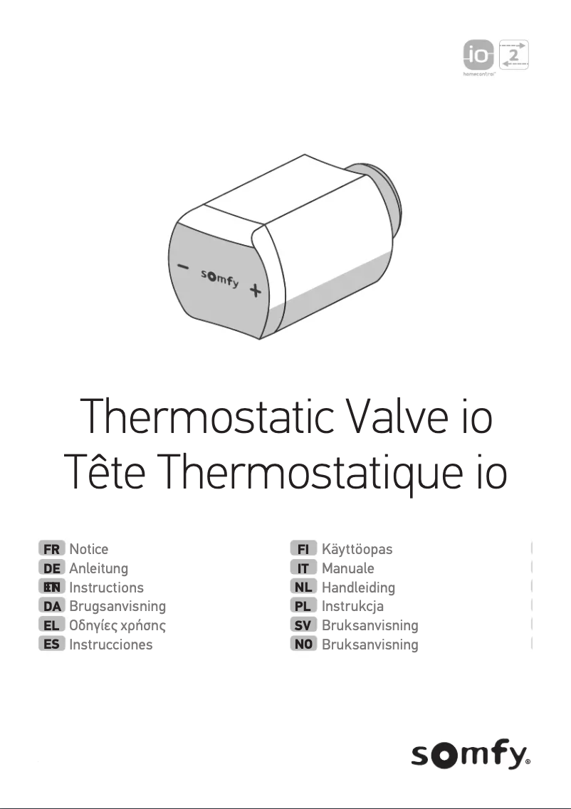 Page n°1 - Manuel utilisateur Somfy Thermostatic Valve io