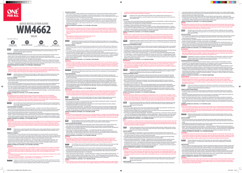 Page n°1 - Manuel utilisateur One for all WM 4662
