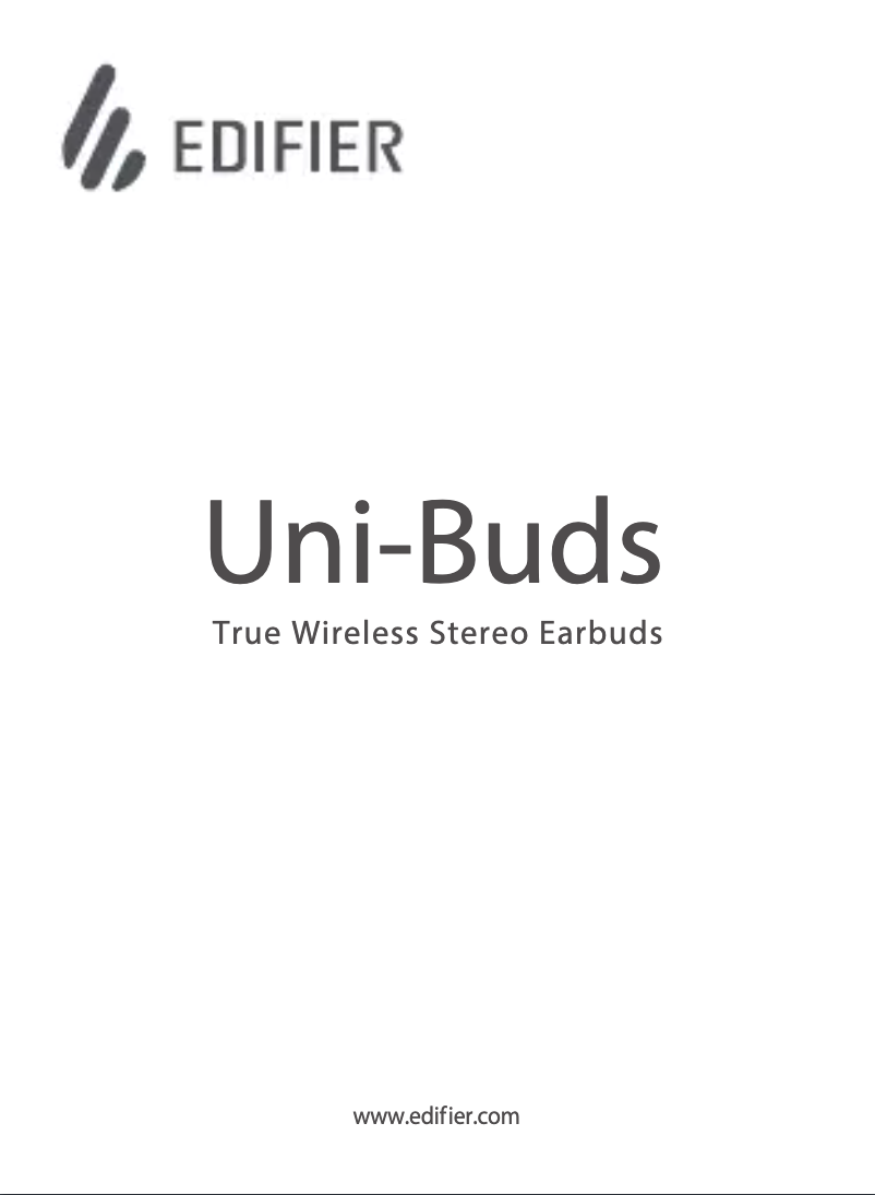 Page n°1 - Manuel utilisateur Edifier Uni-Buds