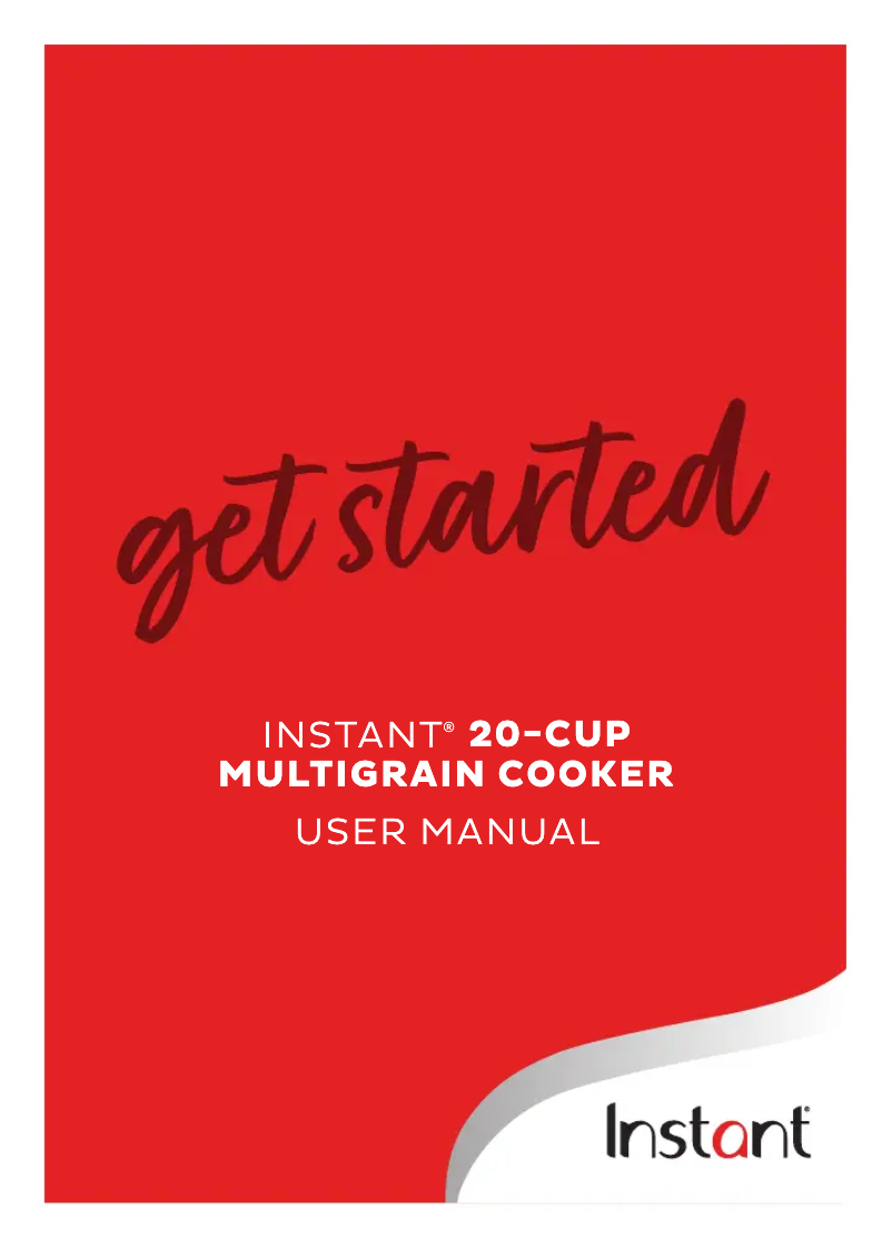 Page 1 de la notice Manuel utilisateur Instant 20-Cup Multigrain Cooker